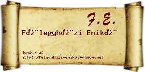 Félegyházi Enikő névjegykártya