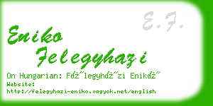 eniko felegyhazi business card